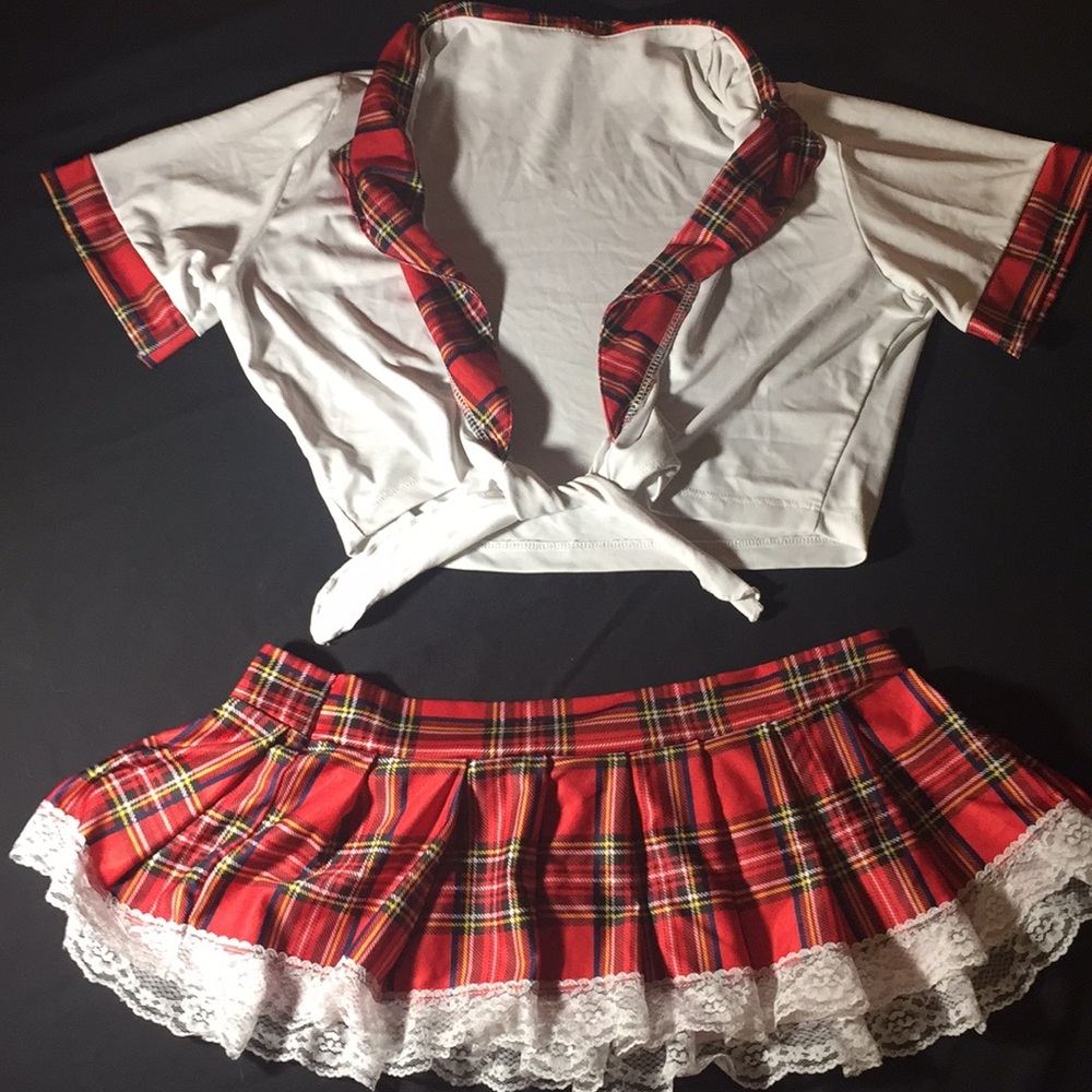 Schoolgirl Crop Top & Skirt Set - Dreamgirl